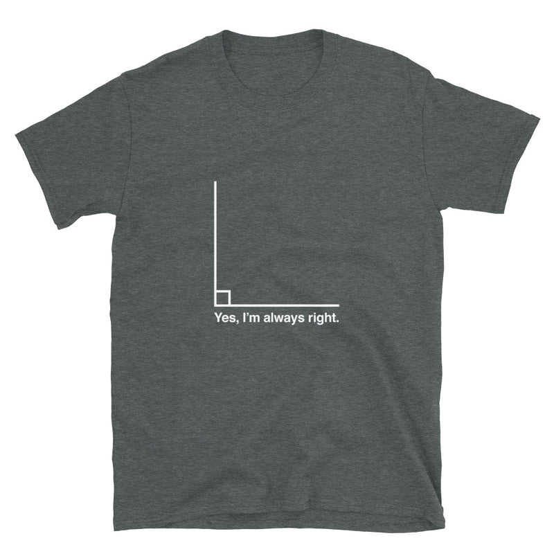 Yes I’m Always Right  -  Geek Math T-shirt