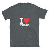 I Love Nerds Funny Cute I Heart Nerds Geek T-Shirt