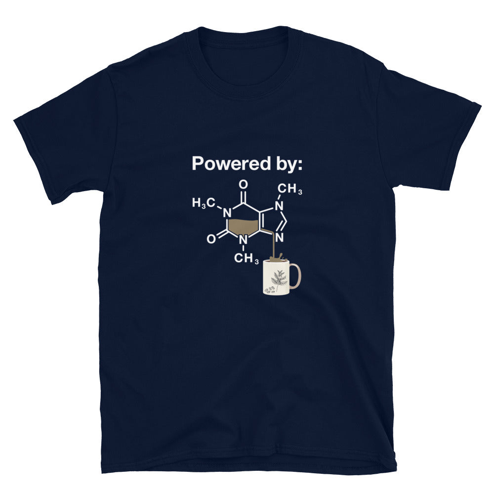 Powered By Caffeine Chemistry T shirt Science Shirt Coffee Lover Shirt
