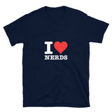 I Love Nerds Funny Cute I Heart Nerds - Geek Coding T-shirt
