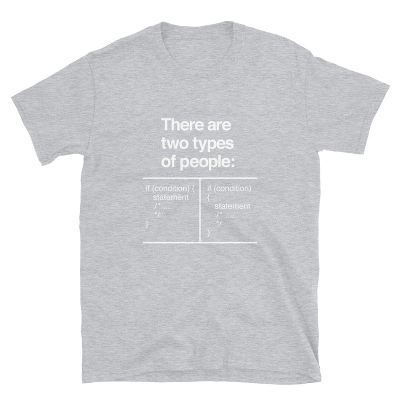 There Are Two Types of People - Code Shirt - Developer Geek T-shirt