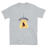 Cat UFO Abduction Unisex Geek T-shirt