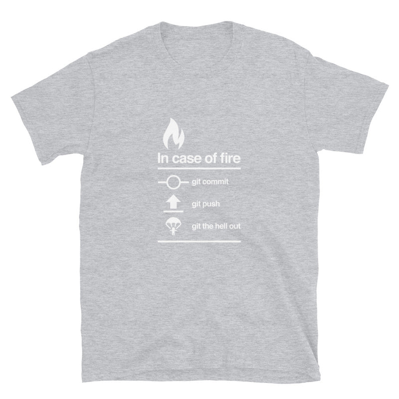 In Case Of Fire Git Commit - Coder Shirt - Nerd Shirt - Developer Shirt